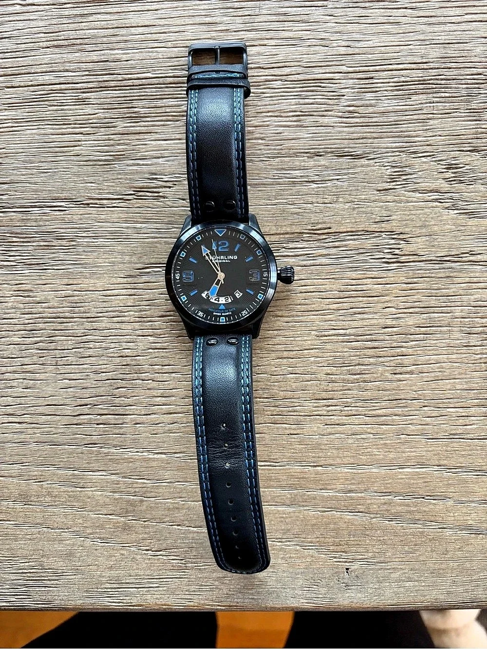 Stuhrling Original Original Automatic Watch Black & Blue